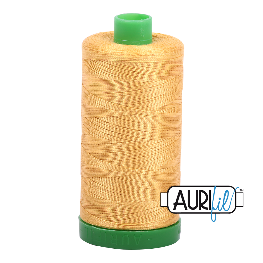 Aurifil 40wt 2134 Spun Gold thread - 1422 yards - Quilted Strait