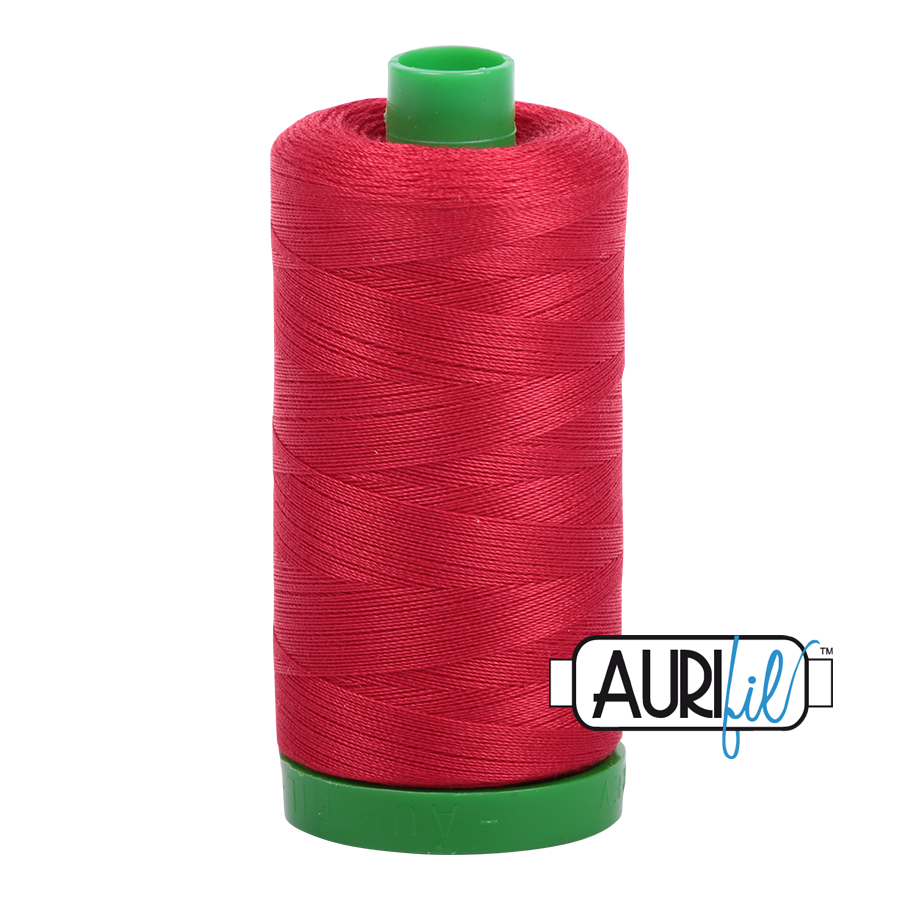 Aurifil 40wt 2250 Red thread - 1422 yards - Quilted Strait