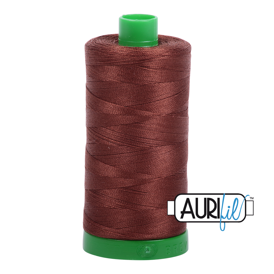 Aurifil 40wt 2360 Chocolate thread - 1422 yards - Quilted Strait