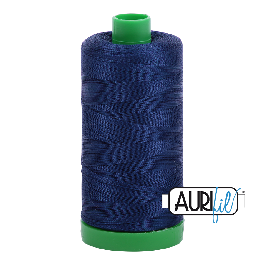 Aurifil 40wt 2784 Dark Navy thread - 1422 yards - Quilted Strait