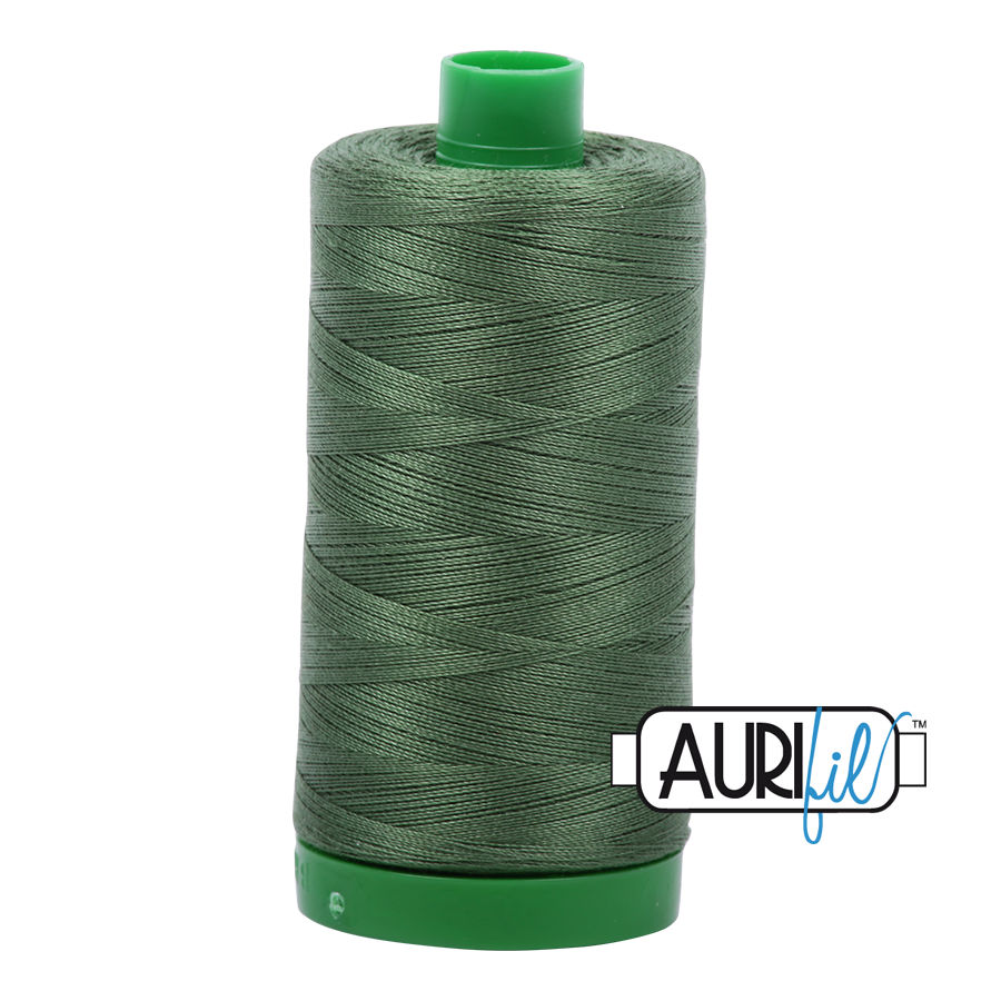 Aurifil 40wt 2890 Very Dark Grass Green thread - 1422 yards - Quilted Strait