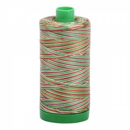 Aurifil 40wt 4650 Variegated Green/Red 1094 Yards