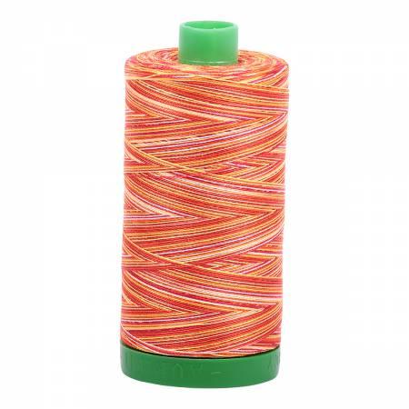 Aurifil 40wt 4657 Variegated Orange/Red 1094 Yards - Quilted Strait