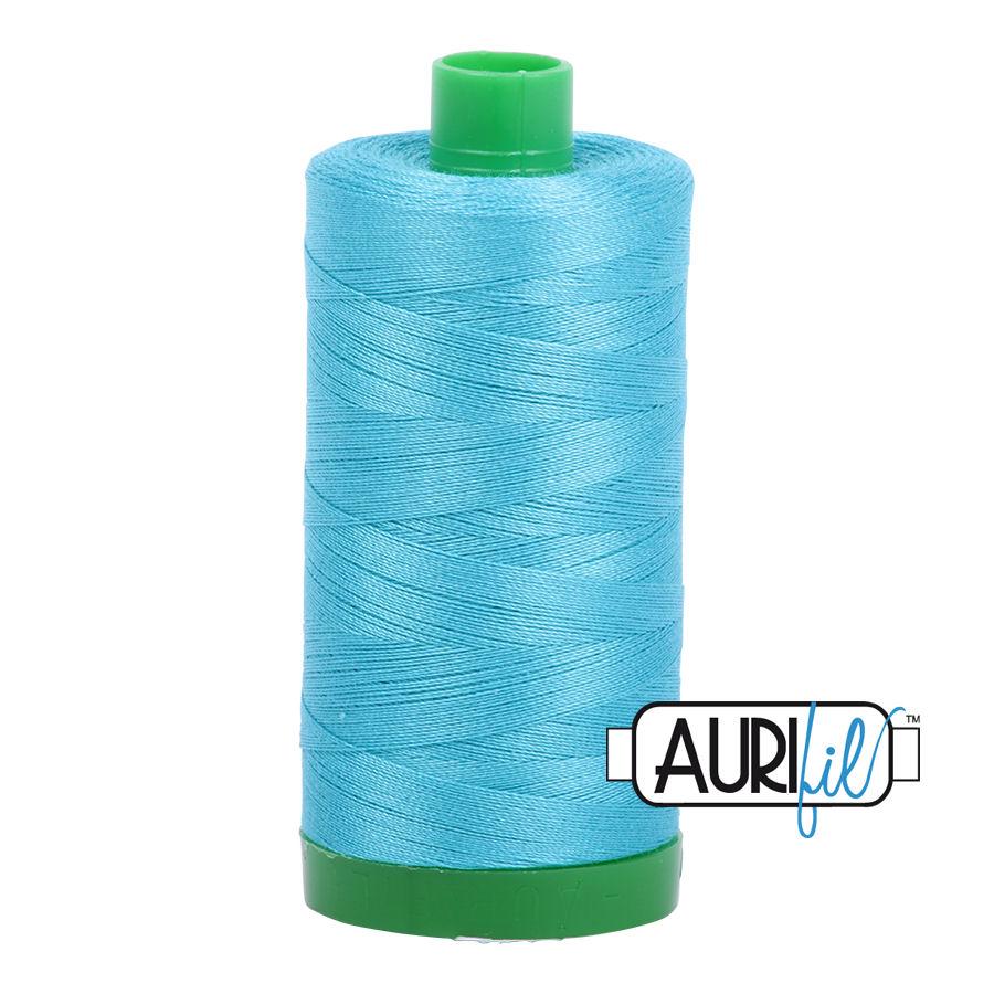 Aurifil 40wt 5005 Bright Turquoise thread - 1094 yards - Quilted Strait
