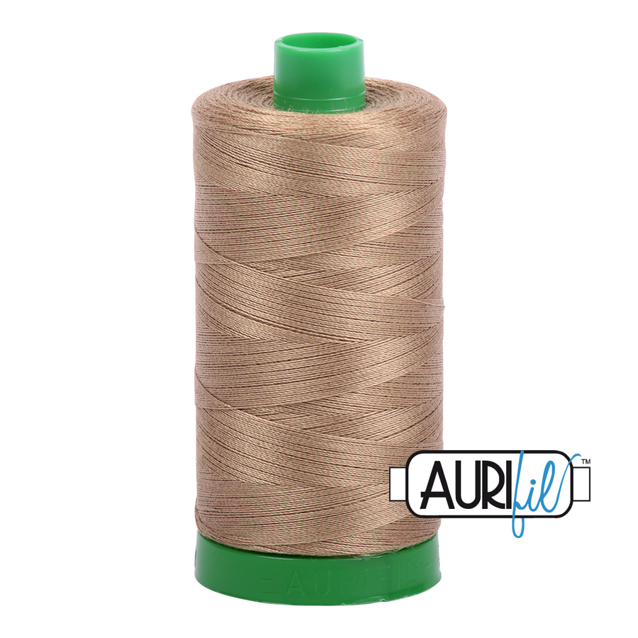 Aurifil 40wt 6010 Toast thread - 1422 yards - Quilted Strait