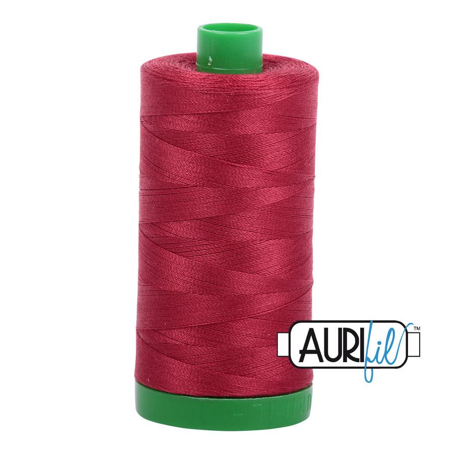 Aurifil 40wt Burgundy thread - 1094 yards - Quilted Strait