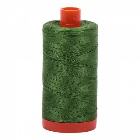 Aurifil 50wt 5018 Dark Grass Green 1422 Yards - Quilted Strait