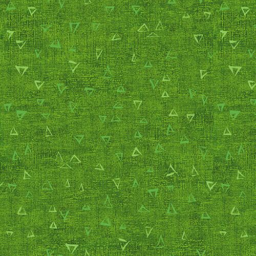 Basically 4512-847 Green Triangles - Quilted Strait