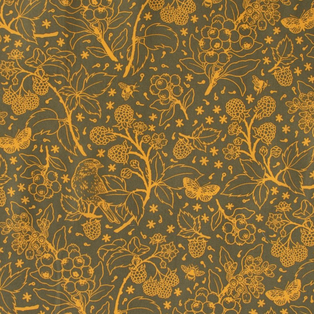 Bountiful 07-Midnight Wild Berries Tonal Midnight - Quilted Strait