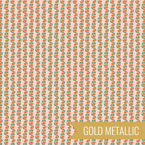 Bramble 911-RE3M Messina Stripe Red Metallic - Quilted Strait