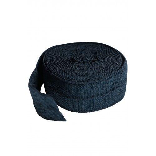 Fold Over Elastic 3/4" Navy - Quilted Strait