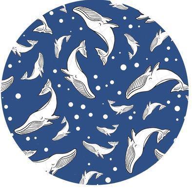 Coated Cotton Whales - Quilted Strait