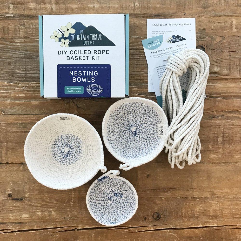 Coiled Rope Nesting Baskets Kit