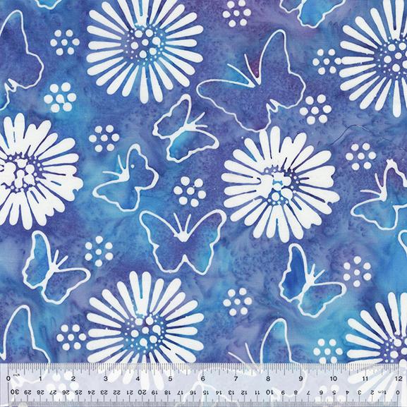 Dazzle 3343Q Butterflies Celestial - Quilted Strait