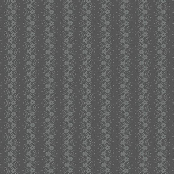 Dove 709-C Tumbling Flowers Coal - Quilted Strait