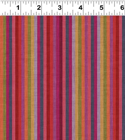 Earth Song 4026-82 Stripe Red