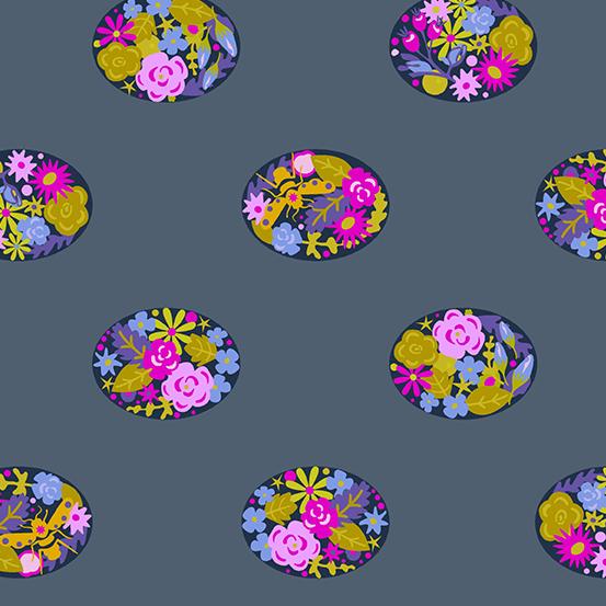 Ellipse 9884-C Floral Dot Sapphire