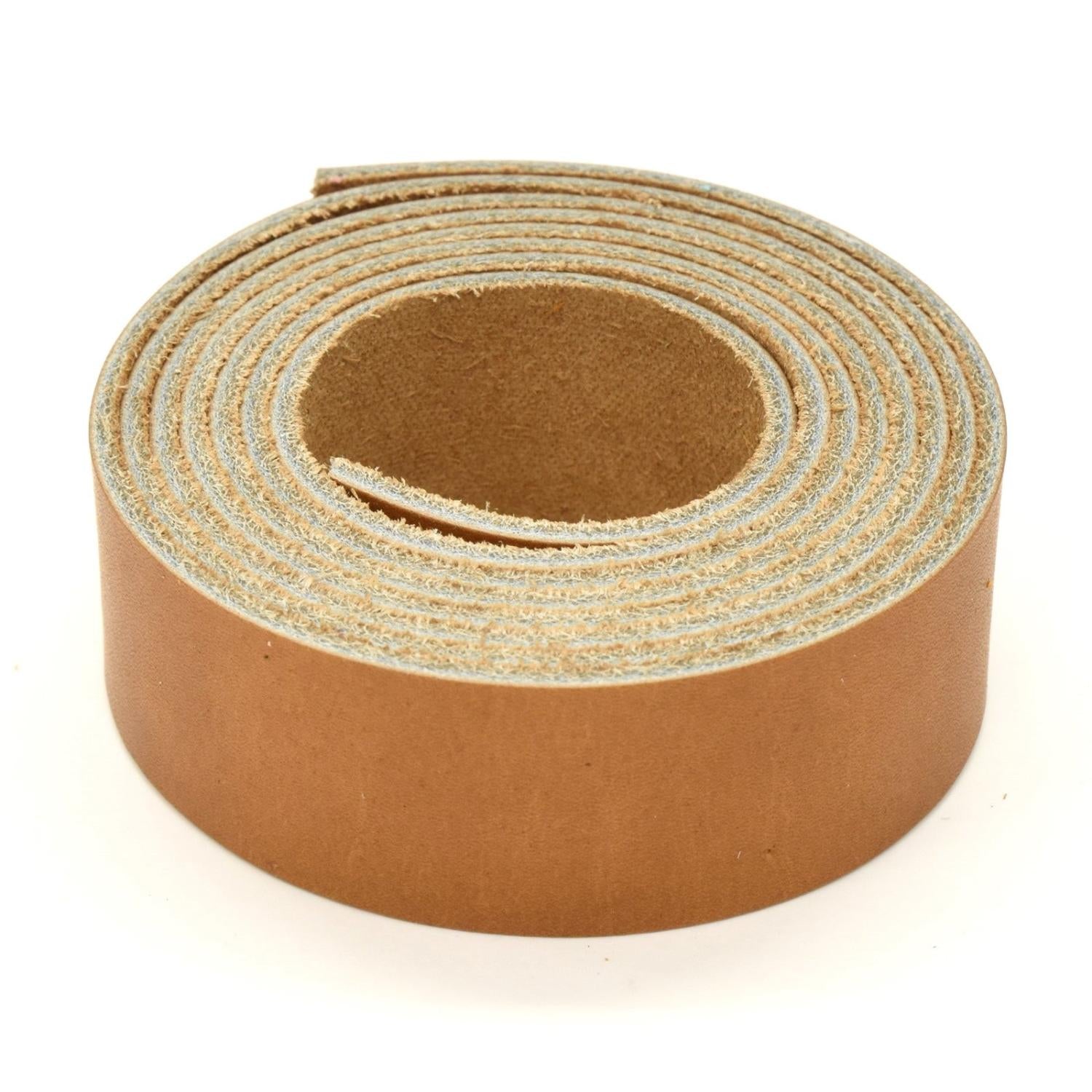 1" Light Brown 54" Leather - Quilted Strait