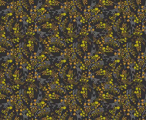 Fillippala 4514-027 Black w/ Yellow - Quilted Strait