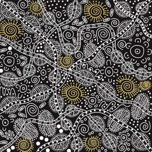 Bush Tucker Black - Quilted Strait