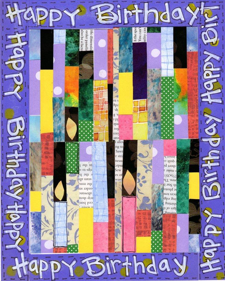Quilter's Birthday Candles Greeting Card - Quilted Strait