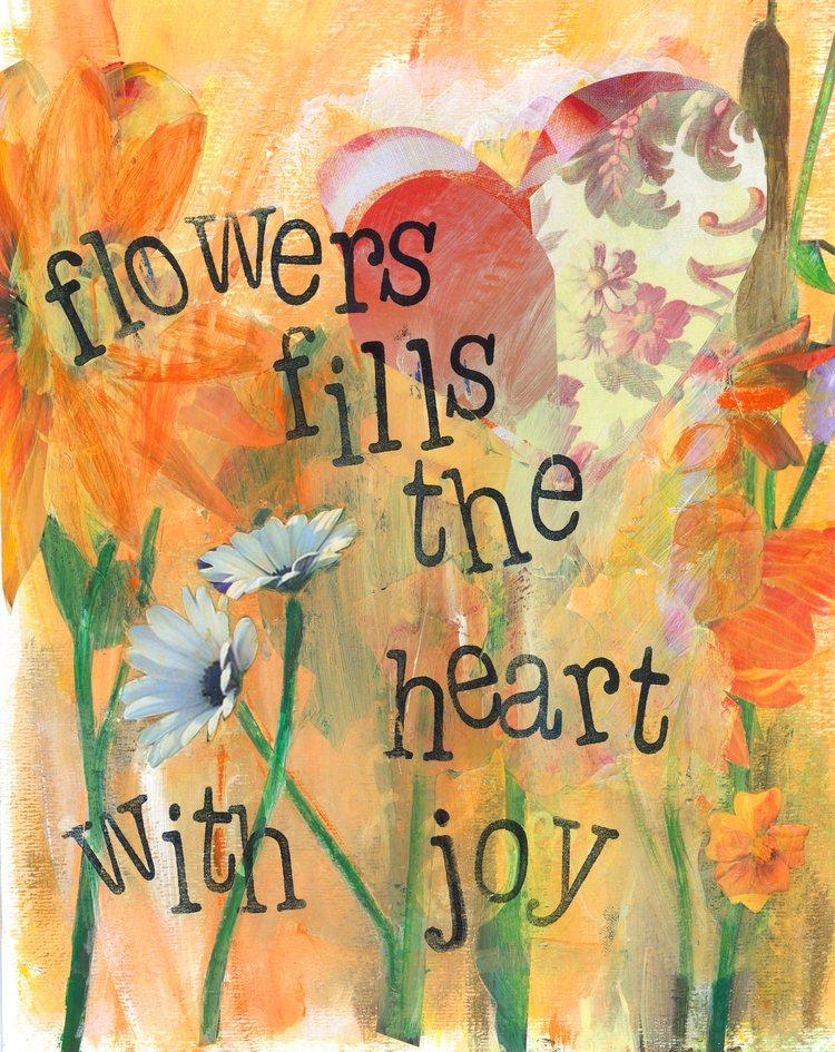 Flowers &amp; Joy Greeting Card