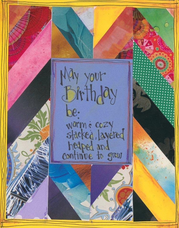 Stacked & Layered Quilt Greeting Card - Quilted Strait