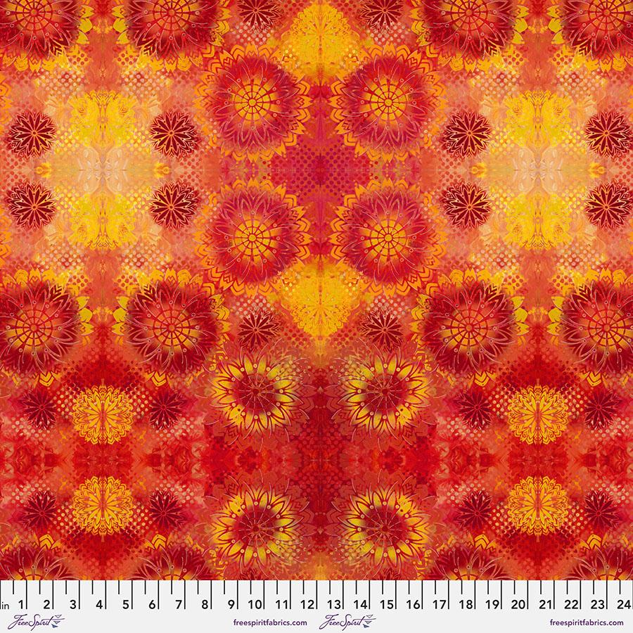 Happy Blooms 051 Flame - Quilted Strait