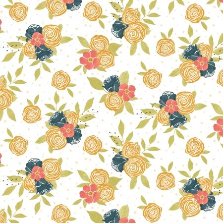 Moonlight Garden 5501-TI2 Corsage Tisane - Quilted Strait