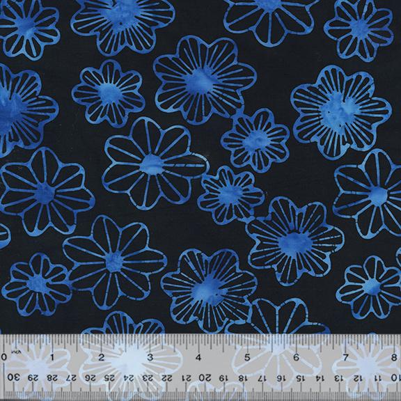 Midnight Moon 3410 Lilypad Black - Quilted Strait