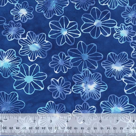 Midnight Moon 3419 Lilypad Bkue - Quilted Strait