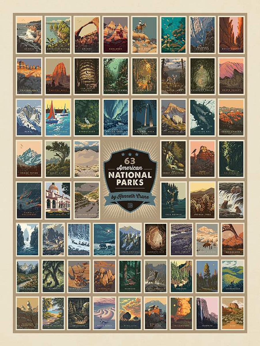 National Parks Panel - featuring 63 American National Parks