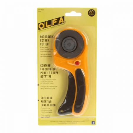 Olfa 60mm Ergonomic Rotary Cutter - Quilted Strait