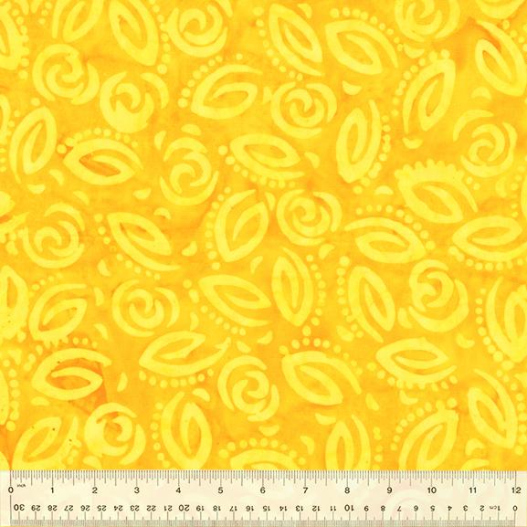 Orange Blossom 2431Q Almonds Yellow - Quilted Strait