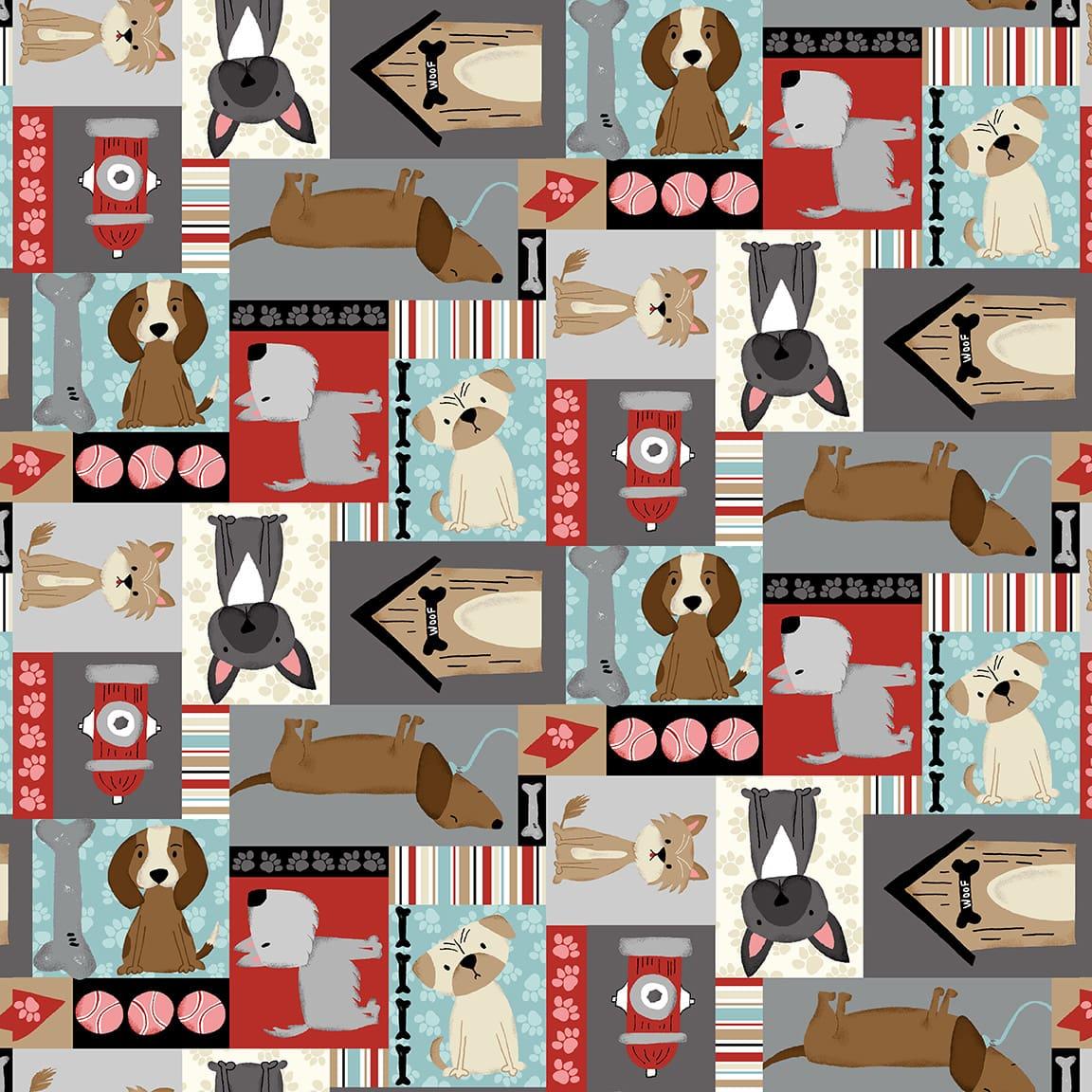 Paw-sitively Awesome 7447-99 Multi - Quilted Strait