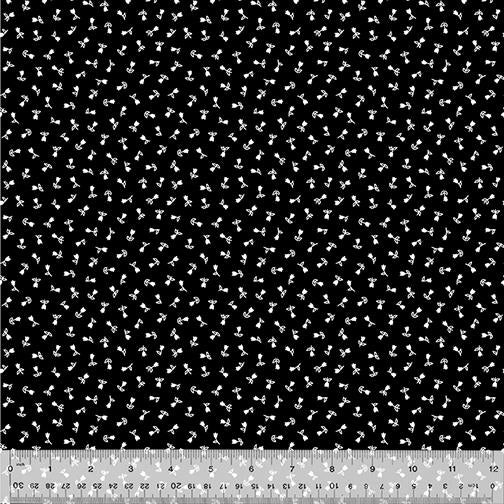 Pen & Ink 53569-2 Bud Black - Quilted Strait