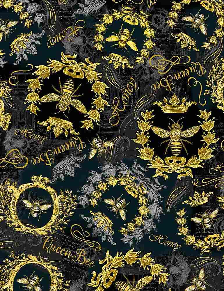 Queen Bee 1355 Golden Crests Black