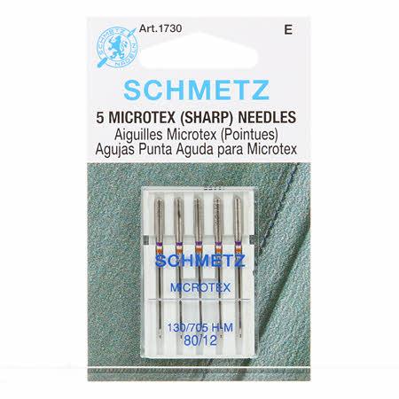Schmetz Microtex 80/12 Sewing Machine Needles
