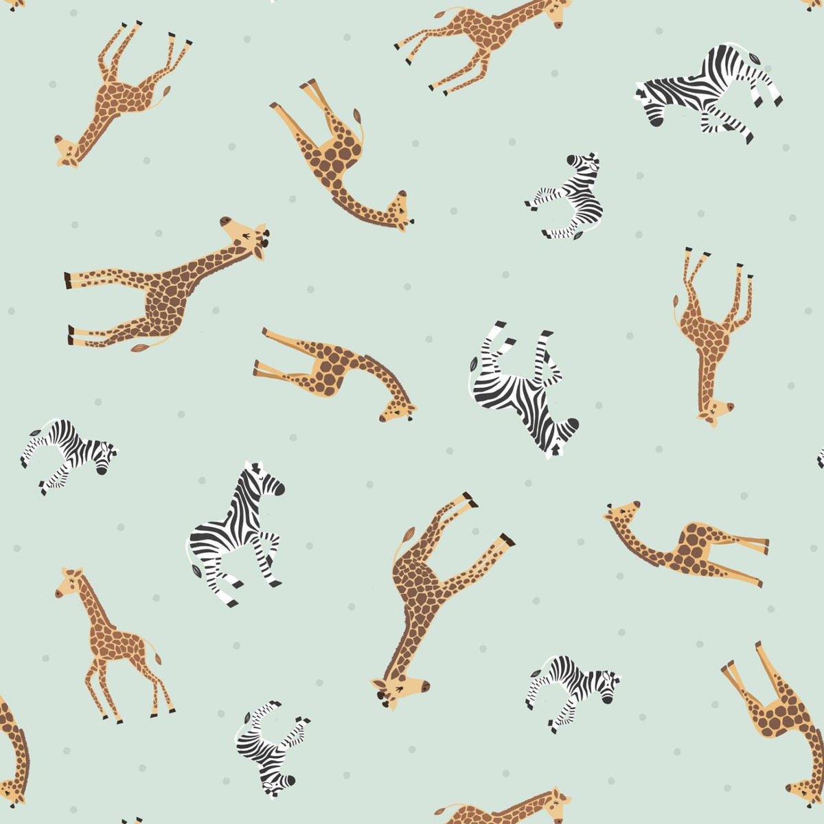 Small Things Wild Animals 57-1 Giraffes &amp; Zebras - Quilted Strait