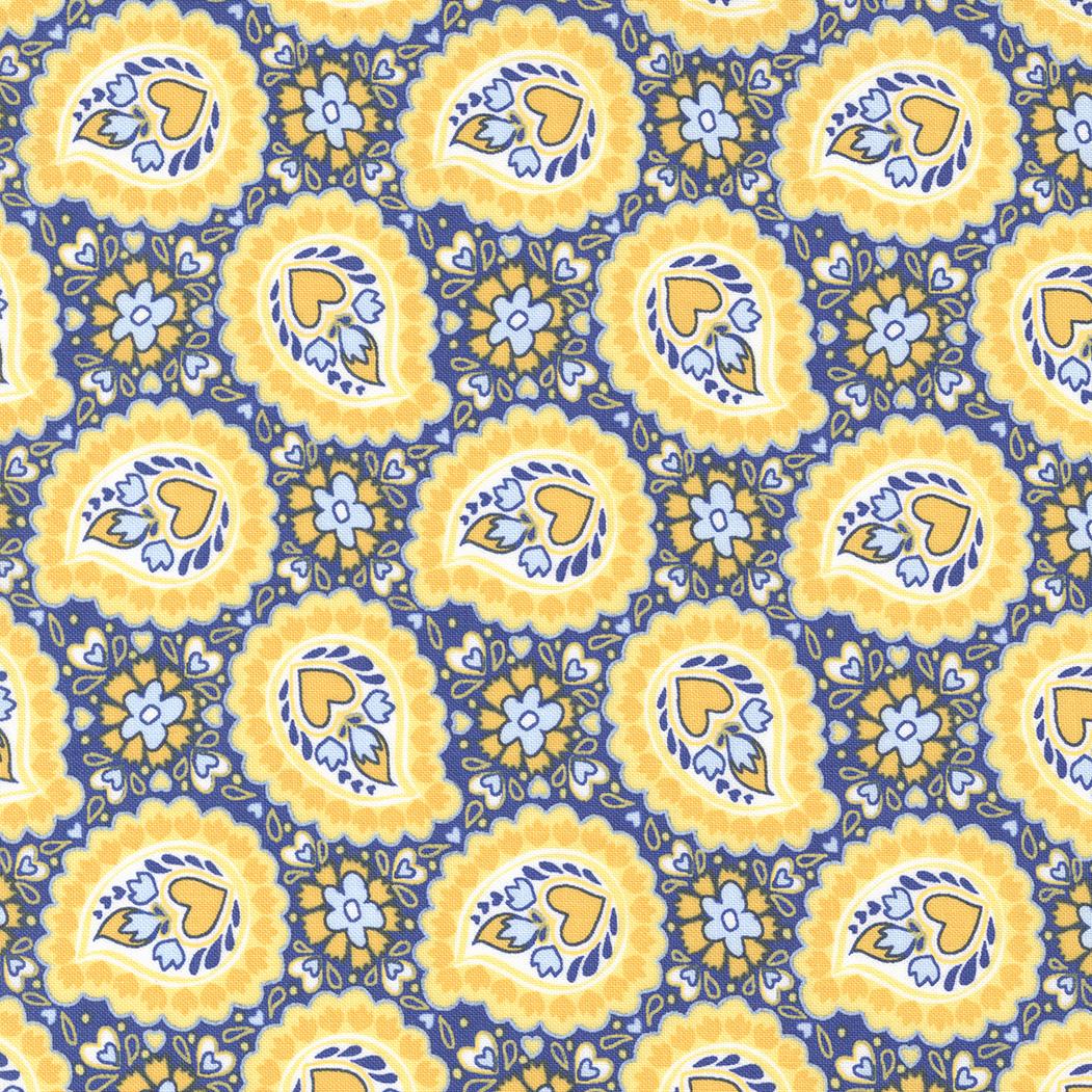 Sunflowers My Heart 273223 18 Ocean - Quilted Strait