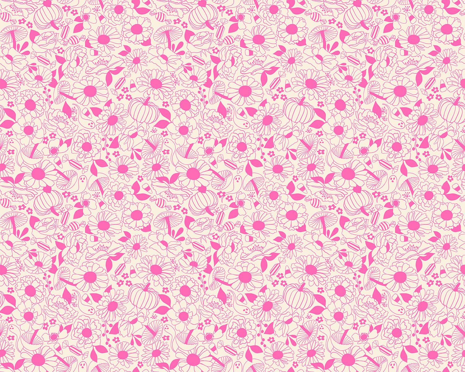 Tiny Frights 5117 13 Neon Pink - Quilted Strait