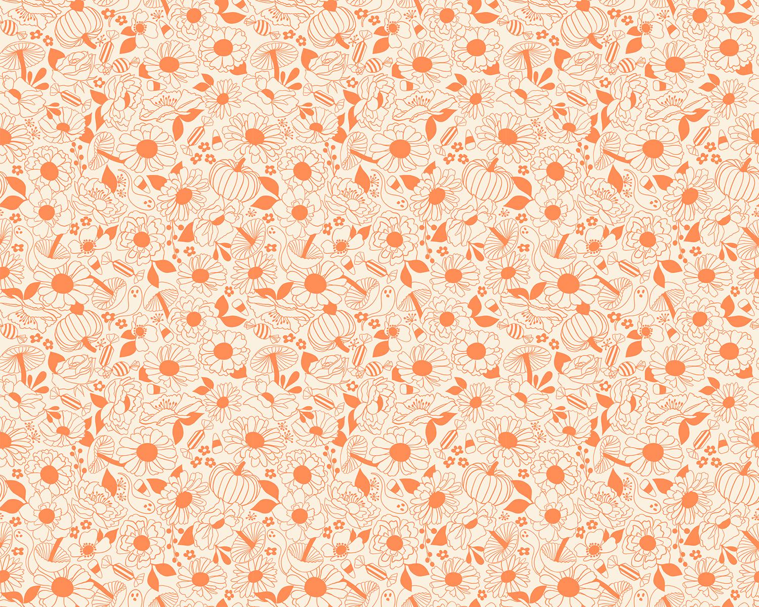Tiny Frights 5117 12 Pumpkin - Quilted Strait
