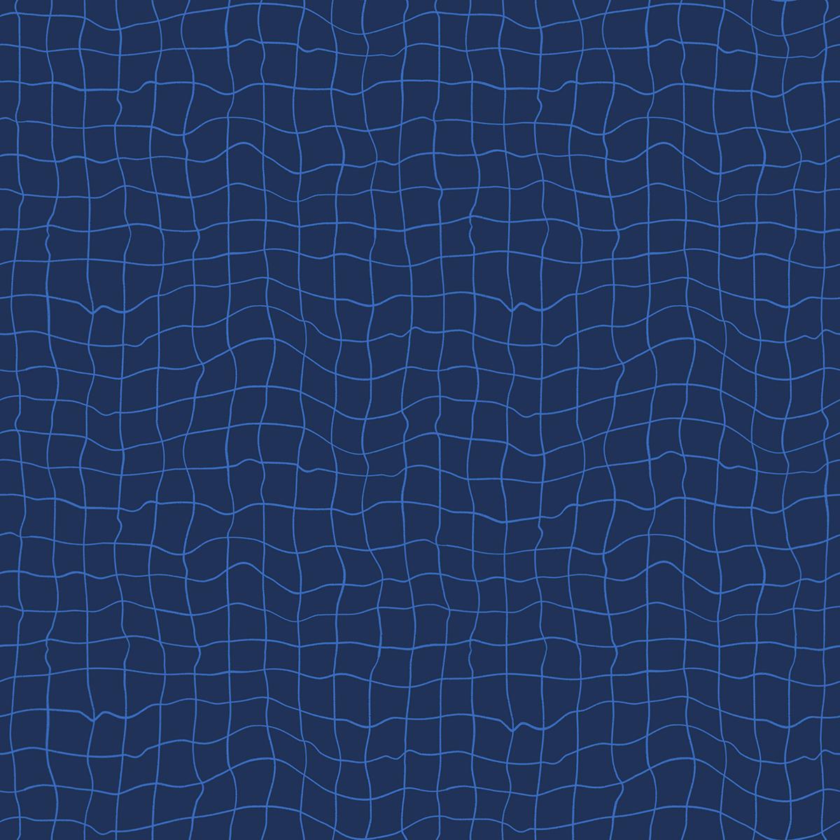 Water 5131 17 Pool Tiles Navy - Quilted Strait