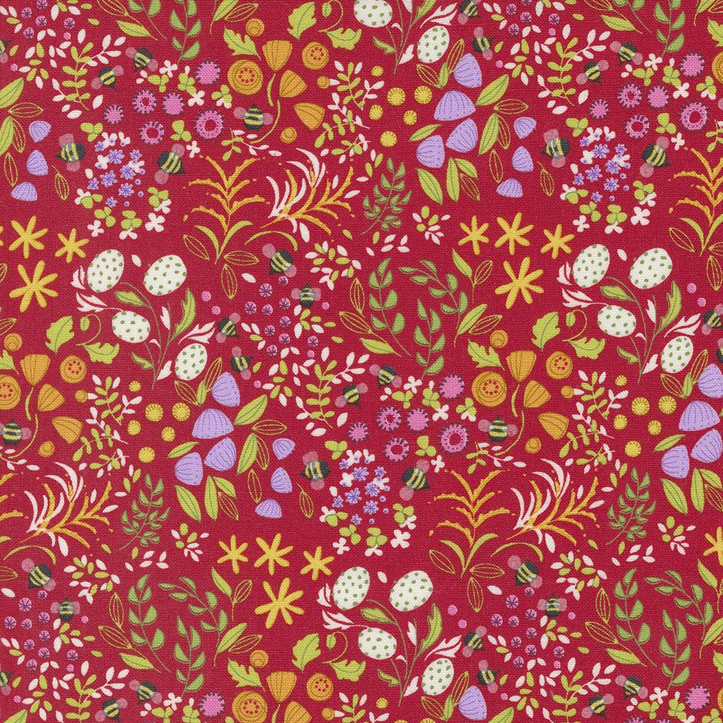 Wild Blossoms 48735 19 Poppy - Quilted Strait
