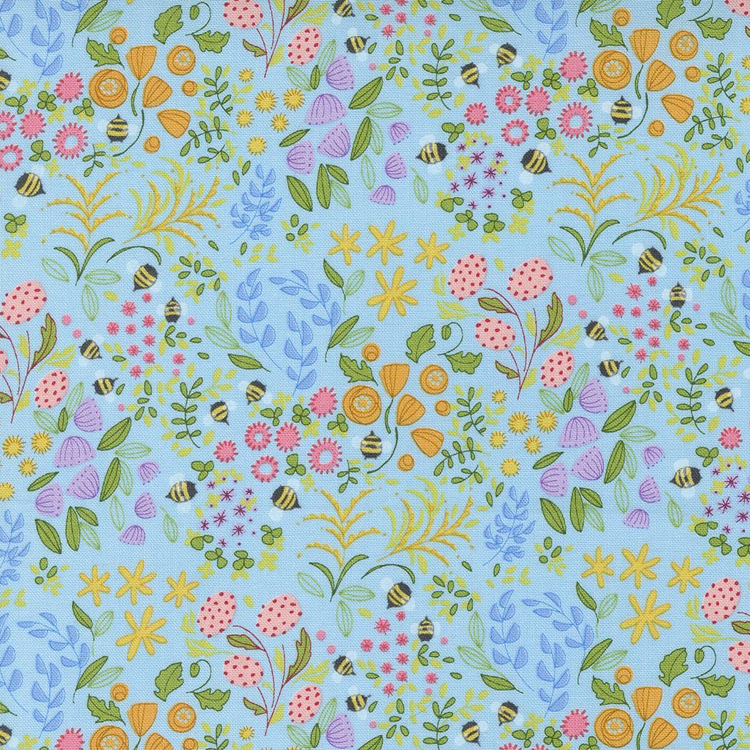 Wild Blossoms 48735 23 Mist - Quilted Strait