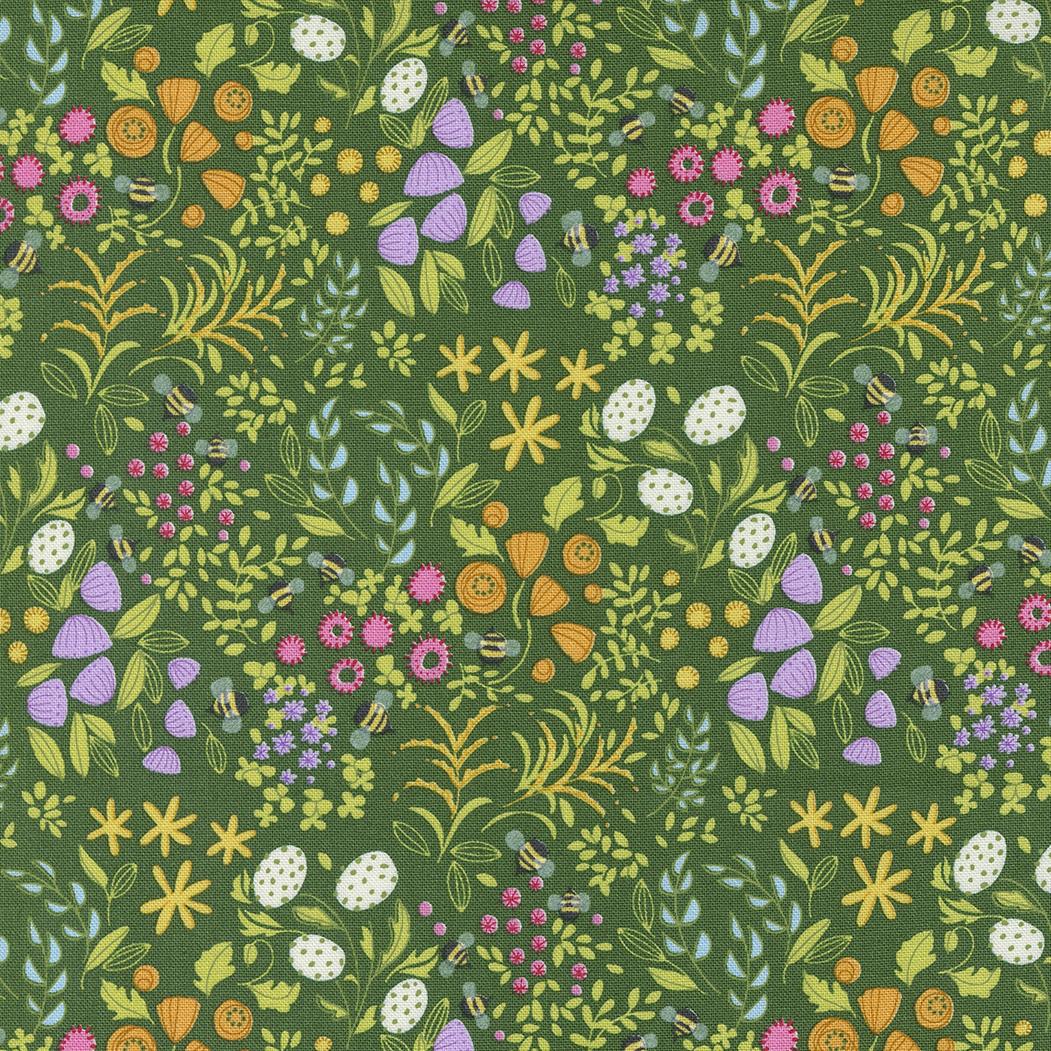 Wild Blossoms 48735 16 Basil - Quilted Strait