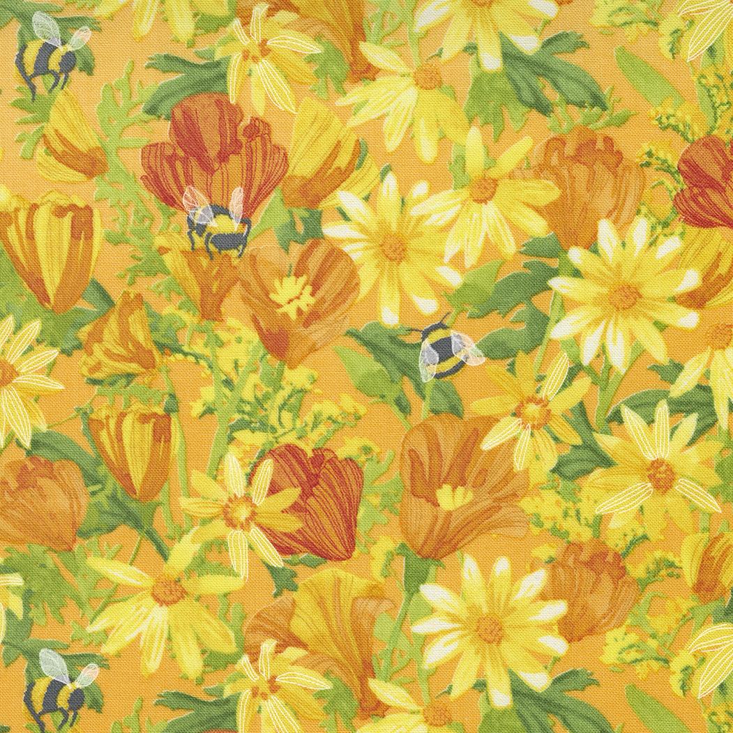 Wild Blossoms 48731 17 Honeycomb - Quilted Strait