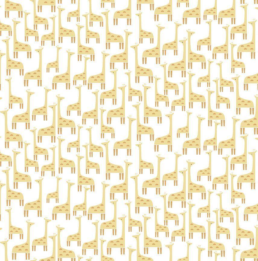 Wild One F2687 White Giraffes - Quilted Strait