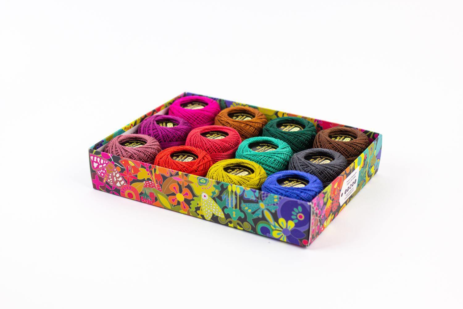 Wonderfil Eleganza Pearl Cotton #8 Alison Glass Flora Boxed Set - Quilted Strait