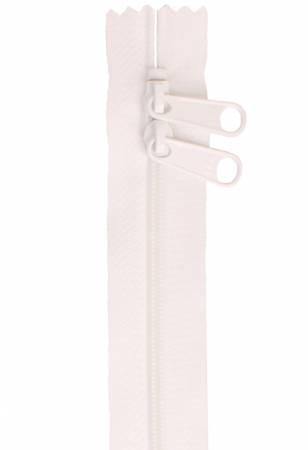 30" byAnnie Handbag Zipper 100 White - Quilted Strait